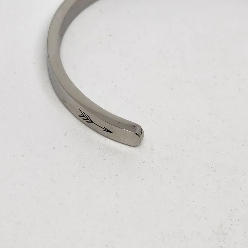 Affirmation Bracelet Open Cuff I Am The Storm Silver Tone Inspiration - Picture 5 of 8